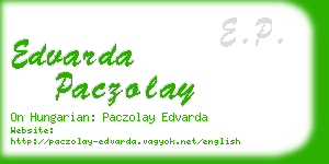 edvarda paczolay business card
